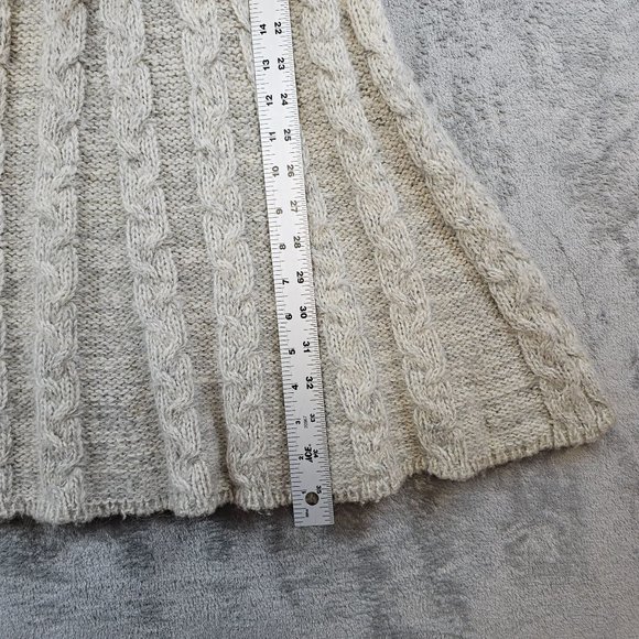 Free People Sweater Dress Womens Small Petite Gray Wool Blend Nordic Nights Knit - Picture 10 of 13